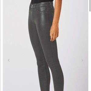 NWT Hudson 27 Nico Mid Rise super Skinny Ankle high shine dark Slate Mecca